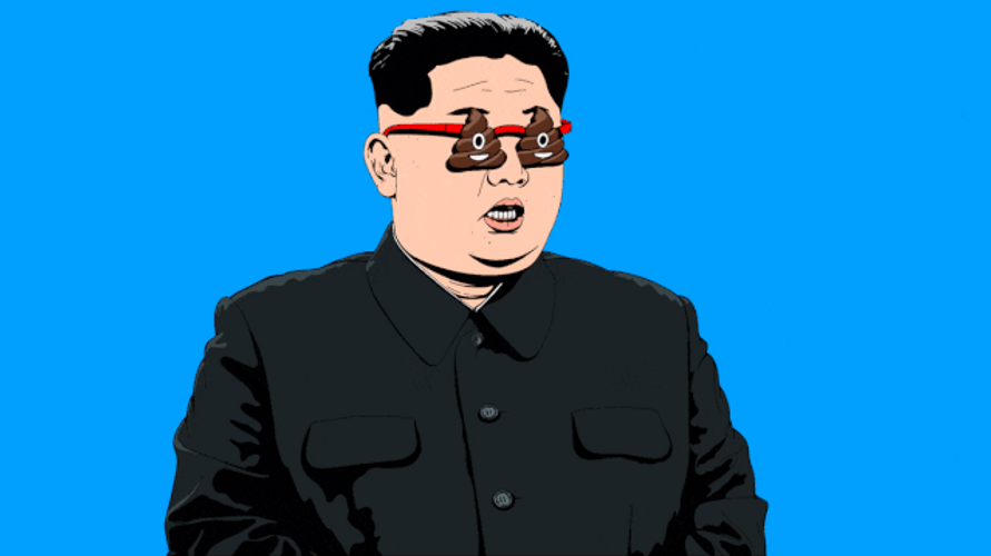Kim Jong Un Poop Glasses GIF