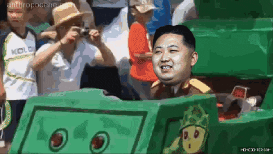 Kim Jong Un Riding Toy Car GIF