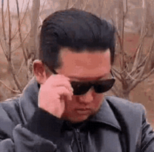 Kim Jong Un Taking Off Glasses GIF