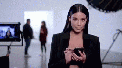 Kim K Beautiful Eyes And Wink GIF