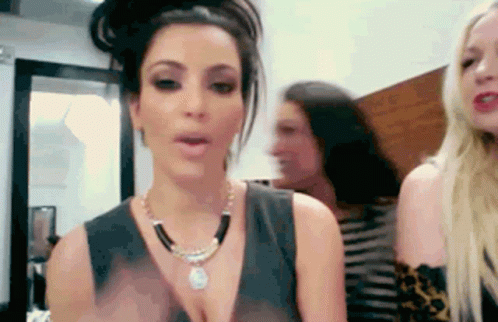 Kim K Blowing A Kiss GIF