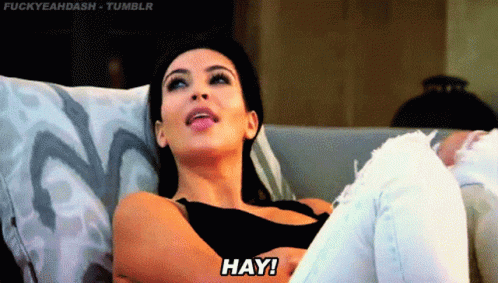 Kim K Hay Kick GIF