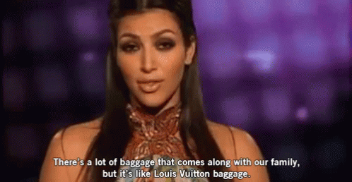 Kim K Louis Vuitton Baggage GIF