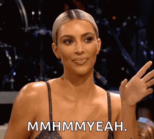 Kim K Mmhmm Yeah GIF