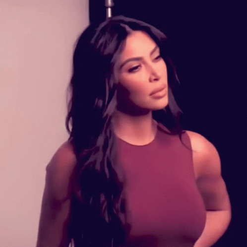 Kim K Serious Pose GIF