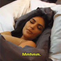 Kim K Sleeping Comfortably GIF
