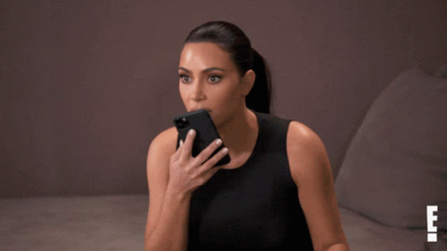 Kim K Talking On The Phone GIF