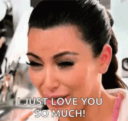 Kim Kardashian Happy Tears Love You GIF