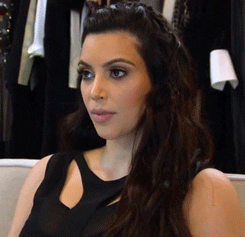 Kim Kardashian Smirk Reaction GIF