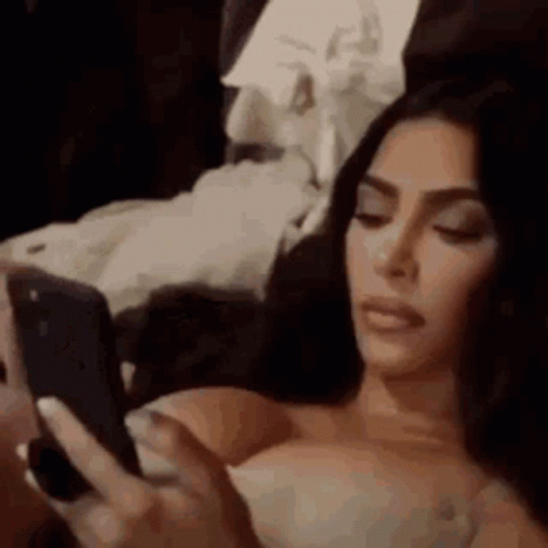 Kim Kardashian Texting Pineapple Express Ear GIF