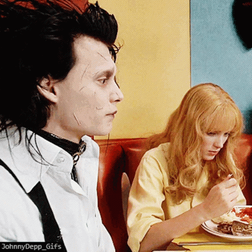 Kim Looking Edward Scissorhands GIF