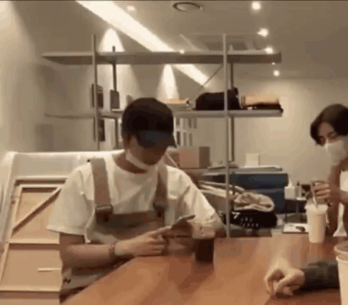 Kim Namjoon Throwing Phone GIF