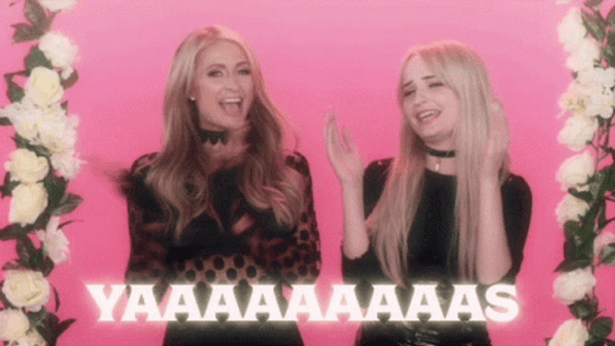 Kim Petras And Paris Hilton GIF