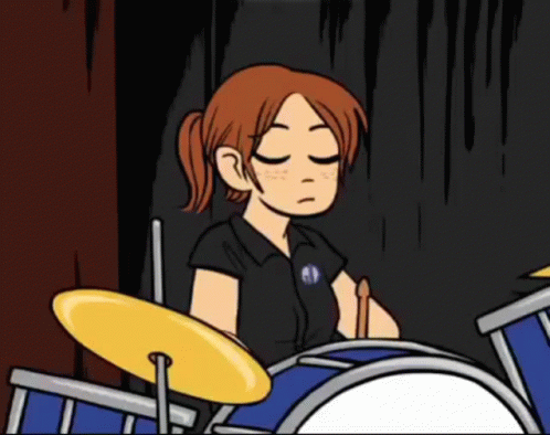 Kim Playing Drum GIF