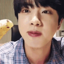 Kim Seok Jin Eating GIF