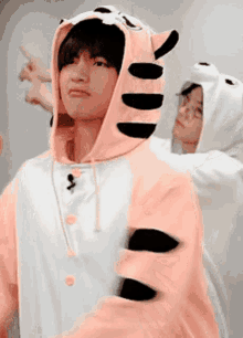 Kim Taehyung Cute Panda Onesie Dancing GIF