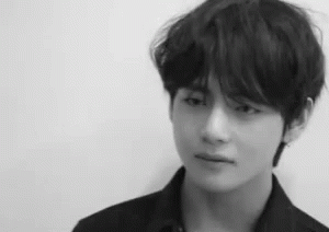 Kim Taehyung Serious Stare GIF