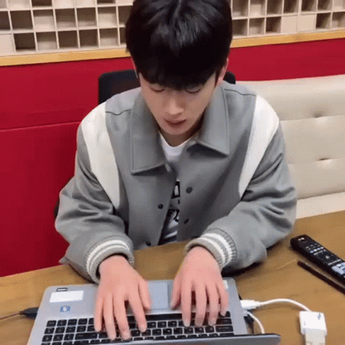 Kim Yo Han Cute Typing Fast GIF