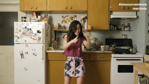 Kims Convenience Janet Punching Air GIF