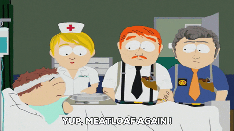 Kind Nurse Serving Meatloaf To A Patient GIF