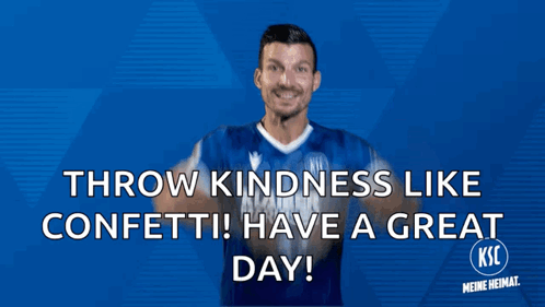 Kindness Football Player Throwing Confetti GIF