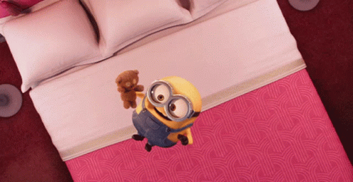 King Bob Bouncing In Bed GIF