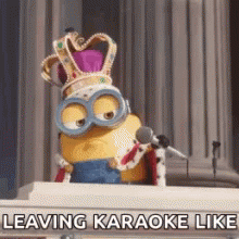 King Bob Leaving Karaoke Like GIF