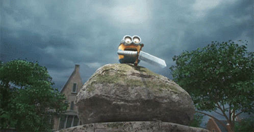 King Bob Pulling Out Excalibur GIF