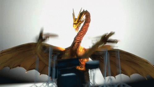 King Ghidorah Drumming GIF