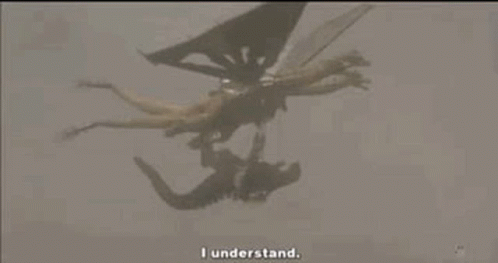 King Ghidorah Gathered Godzilla In The Sky GIF