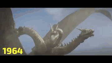 King Ghidorah Through The Years GIF