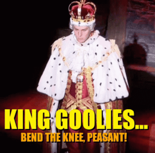King Goolies Bend The Knee Peasant Poster With Crown GIF