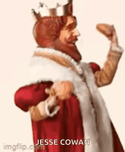 King Holding Food