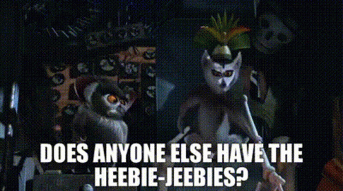 King Julien Anyone Have Heebie Jeebies GIF