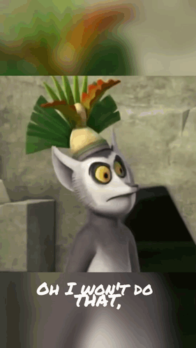 King Julien Apologizing Is For Weak And Wrong GIF