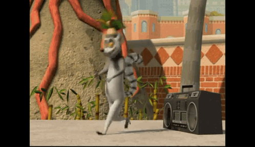 King Julien Hilarious Signature Dance GIF