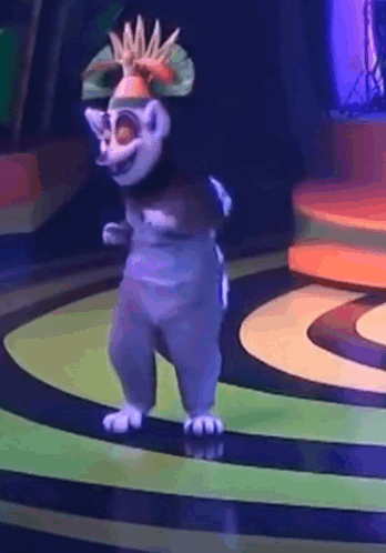 King Julien Mascot Boundless Energy GIF