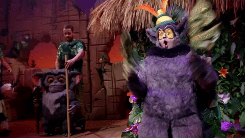 King Julien Mascot Performing Enthusiastically GIF