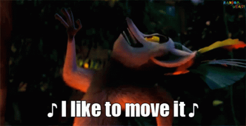 King Julien Sings I Like To Move It GIF