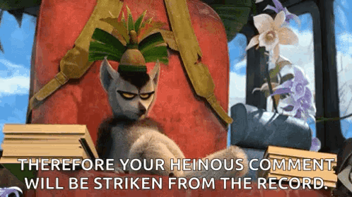 King Julien Striken From Record GIF
