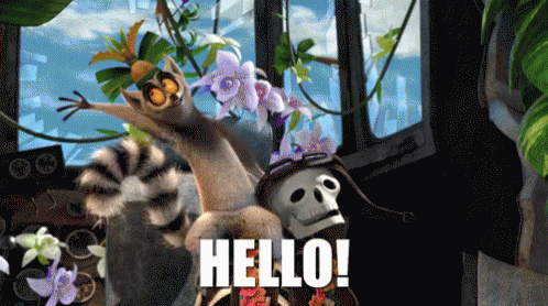 King Julien Waving Hello GIF