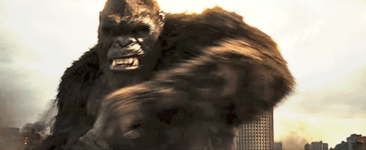 King Kong Growling Close Up Shot GIF