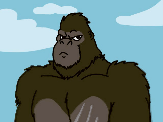 King Kong Vs. Godzilla Fighting Animation GIF