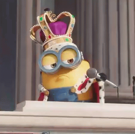 King Minion Mic Drop Meme GIF