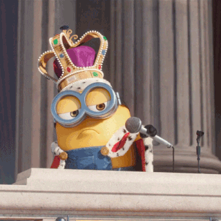 King Minion Mic Drop GIF