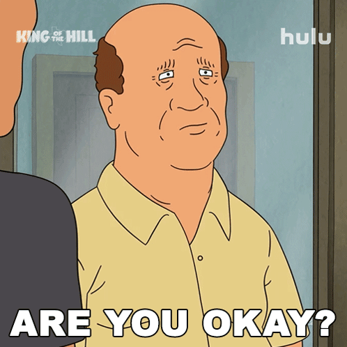 King Of The Hill Character Asking If He Is Okay GIF