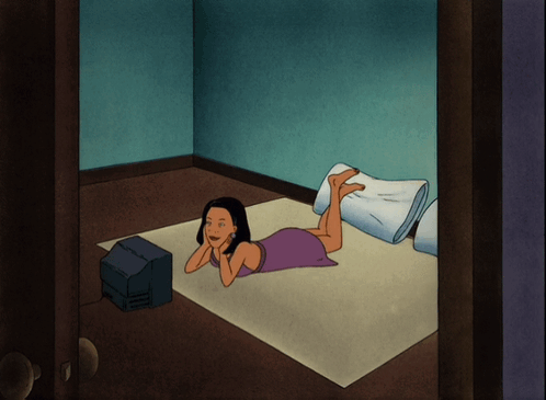 King Of The Hill Chill Watching Tv GIF