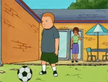 King of the Hill Playing Soccer