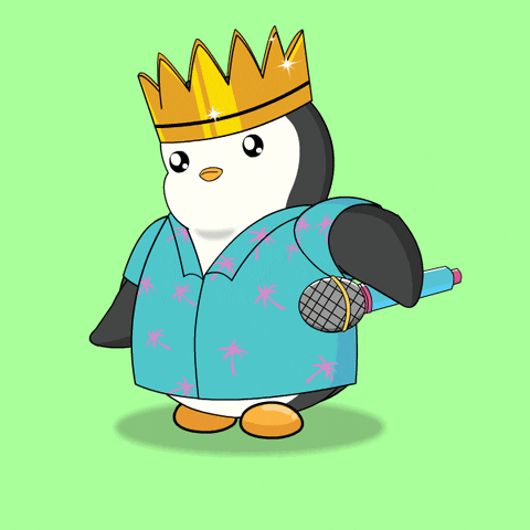 King Penguin Mic Drop Meme GIF