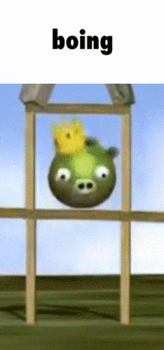 King Pig Drops And Bounce Boing GIF